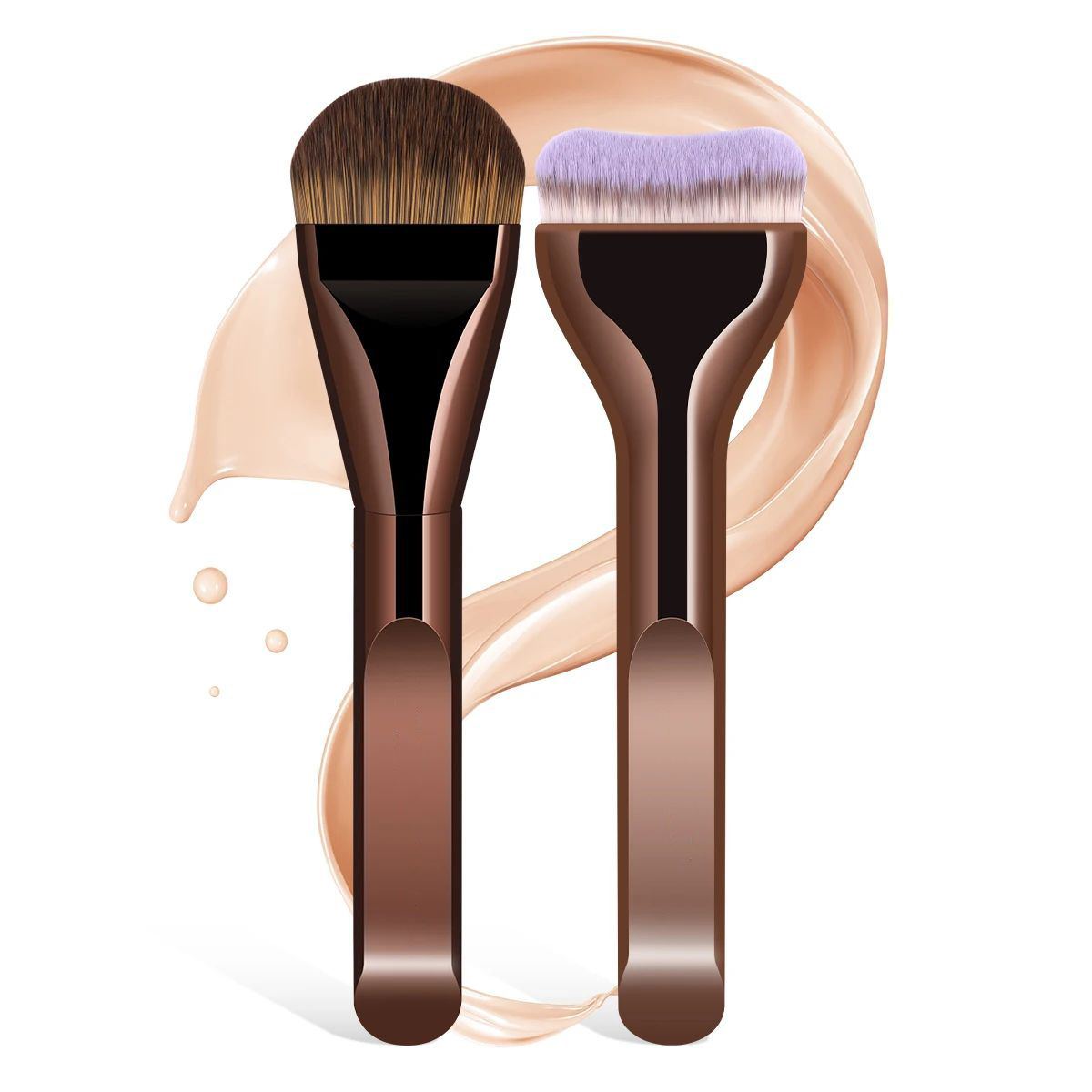 Beauty Makeup News - جديد 2 قطعة فرش ماكياج الأساس