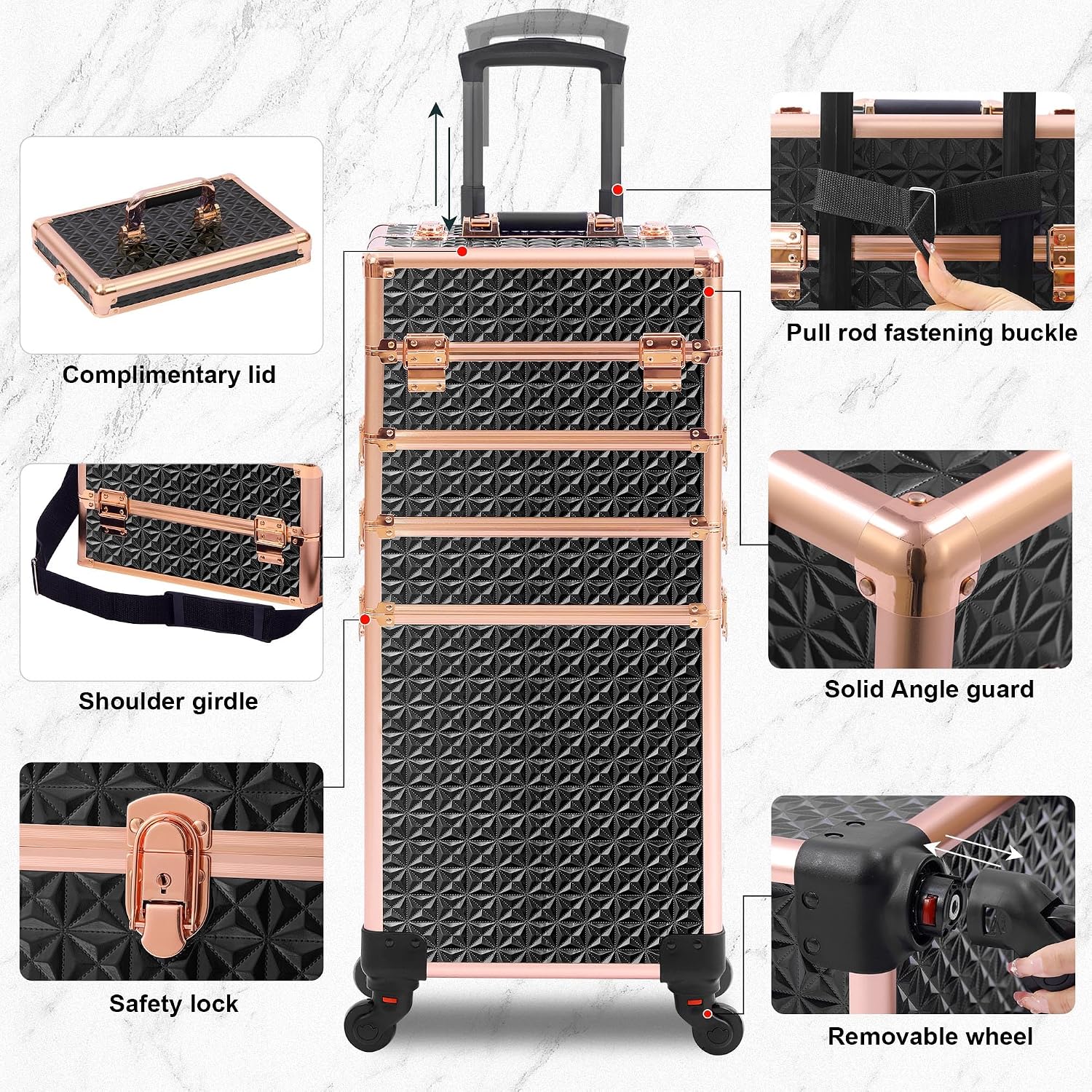 حقيبة مكياج متحركة 5 في 1 بالل - مراجعة Makeup Organizer وسعره