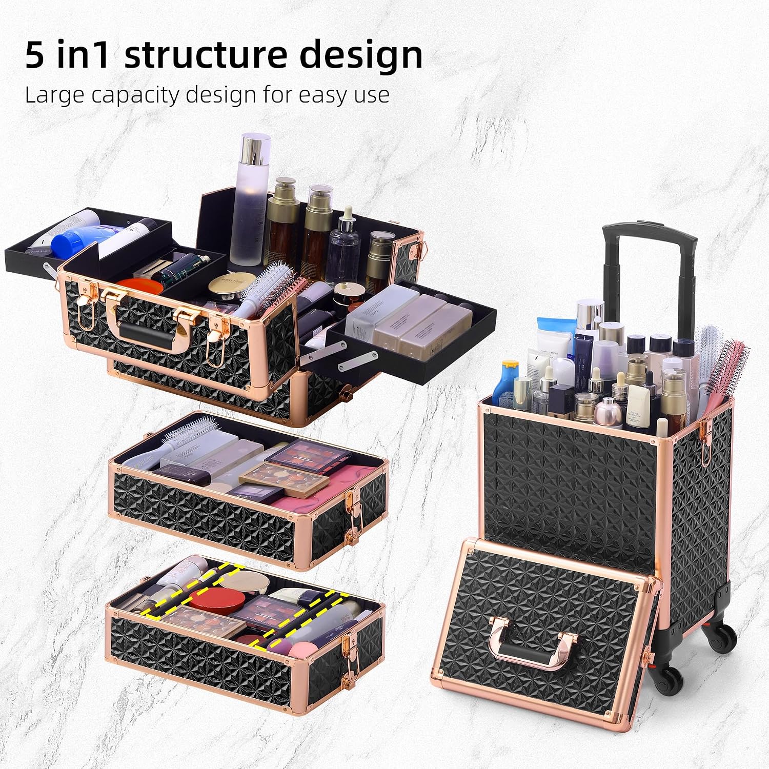 حقيبة مكياج متحركة 5 في 1 بالل - مراجعة Makeup Organizer وسعره