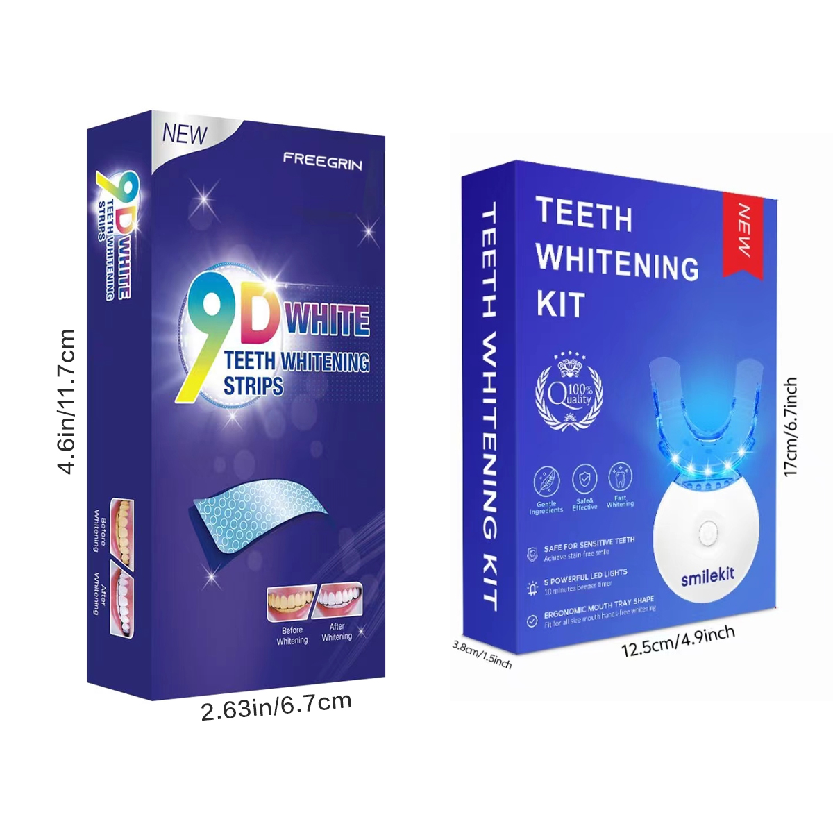 مجموعة تبييض الأسنان - 5X مبيض - مراجعة Teeth Whitening Strips وسعره