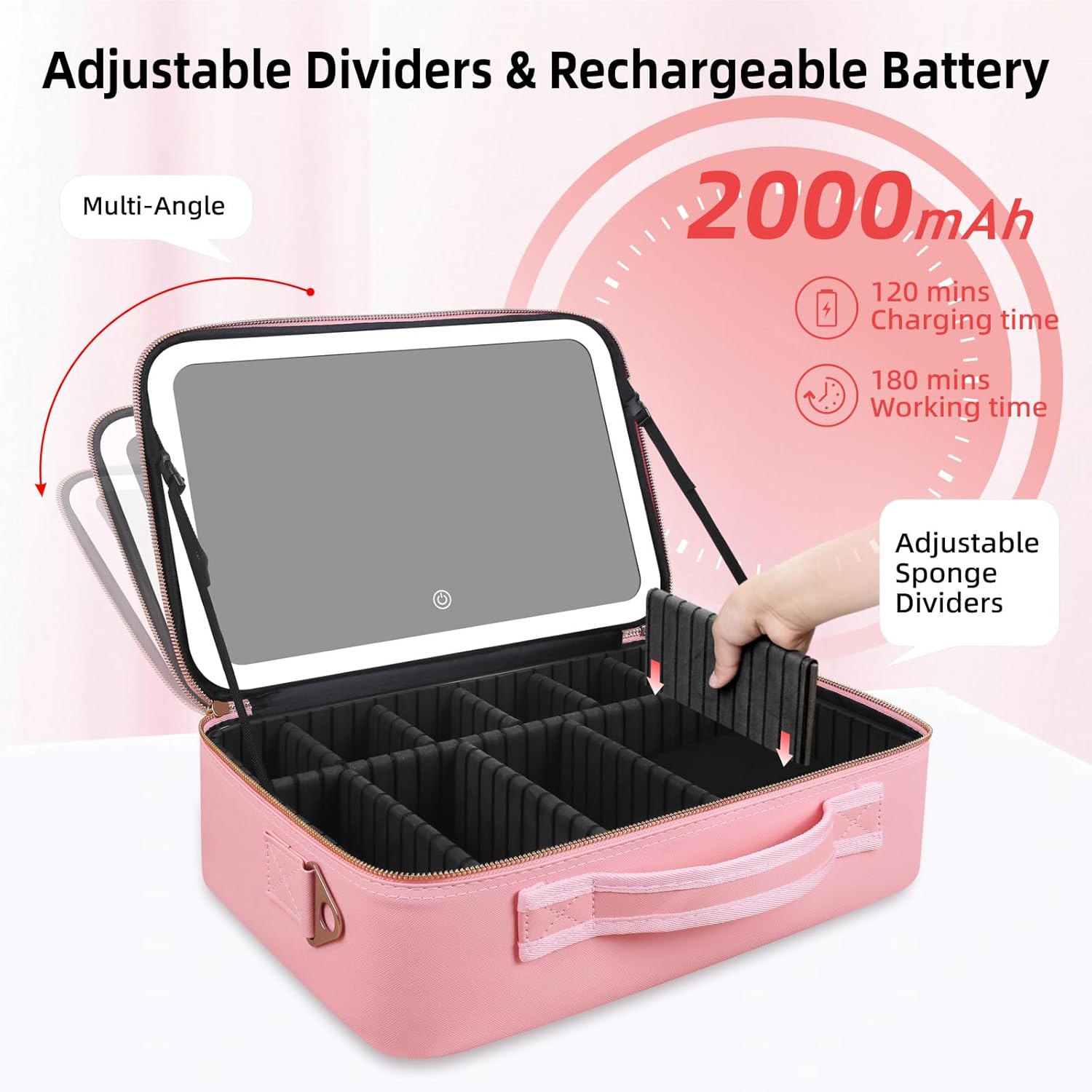 حقيبة مكياج كبيرة السعة 15''×1 - مراجعة Makeup Organizer وسعره